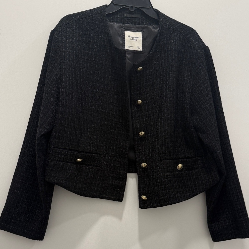 Abercrombie & Fitch Black Blazer with Gold Buttons